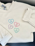 Candy Heart Initial Sweatshirt