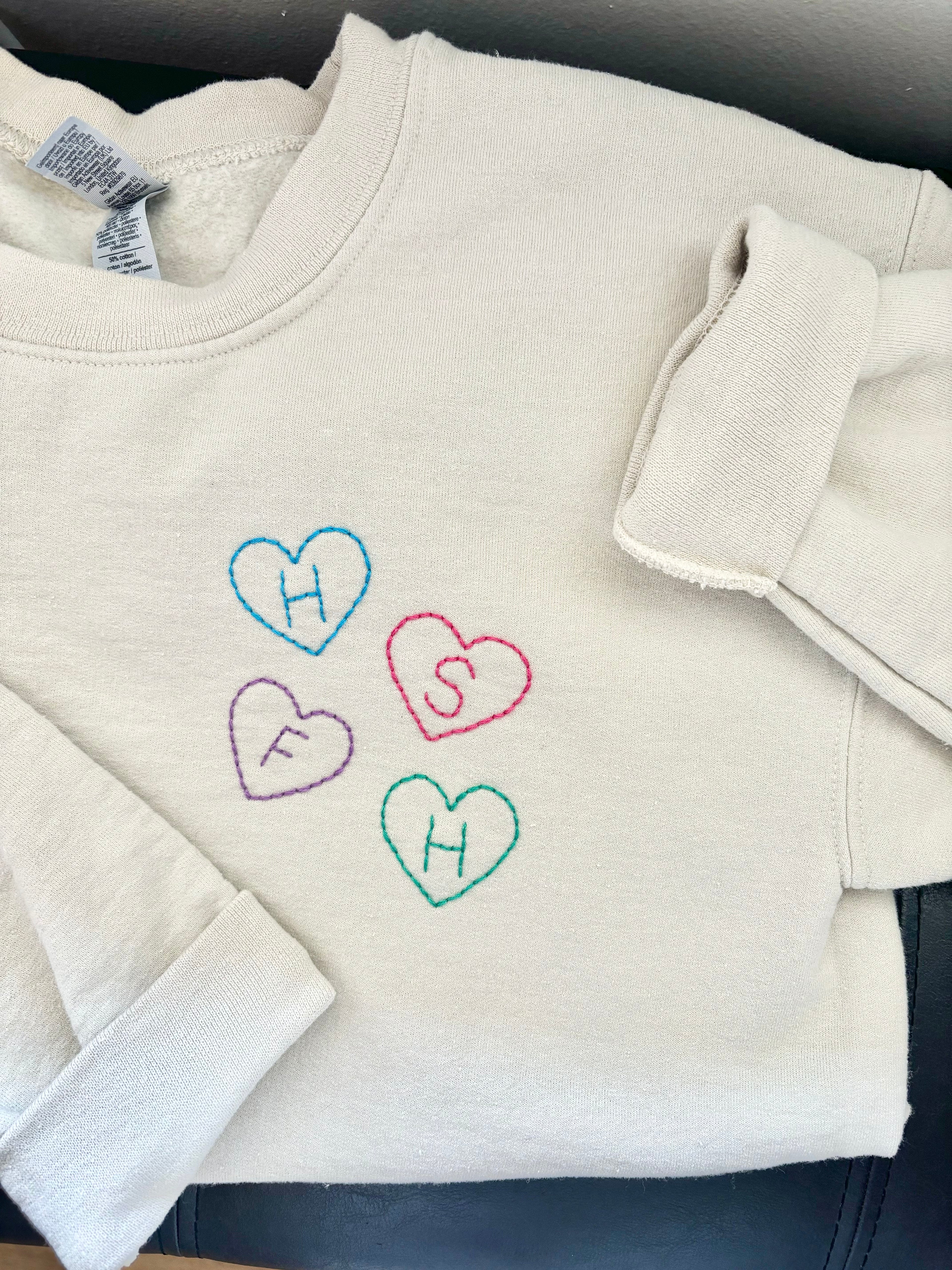 Candy Heart Initial Sweatshirt